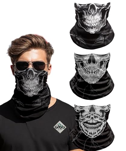 Image of Neck Gaiters,Sun UV Protection Seamless Skull Bandanas,Gator Joker Face Cover Scarf Mask for Men Women outdoor sports