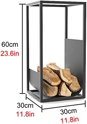 Heavy Duty Firewood Log Rack - Modern Indoor/Outdoor Wood Holder for Small Spaces, Patio, Deck - Stylish Gold Firewood Stacker Carrier