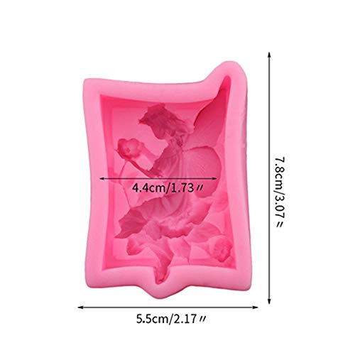Saidian 1 Pcs 3D Girl Molds Silicone Fondant Mould Fairy Girl Flowers Mold Craft Art Soap Mold Baking For Cupcake Chocolate #TOP3