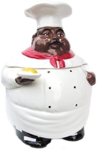 Black Chef large cookie jar