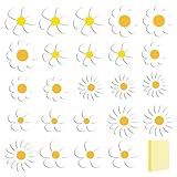 Refrigerator Magnets,Car Magnet Decorations Magnetic Flower Decals, 60s Multi-Color Flower Cutout Ma