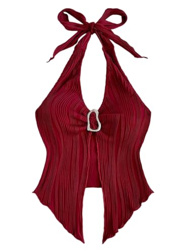 ZAFUL�����p�z���^�[�g�b�v ���߉\�ȃl�N�^�C �o�b�N���X �L���[�g V�l�b�N �^���N�g�b�v �J�W���A�� �� �r�[�`�E�F�A �^���L�j�g�b�v, ���b�h, Medium