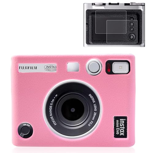 Funda protectora de silicona para cámara Instax Mini EVO rosa miniatura 1
