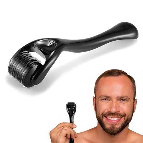 YUPZAR microneedling viso Capelli, Microneedling Derma Roller,Micro-Ago Roller 0,25 mm per Crescita Dei Capelli,Trattamento di Perdita Capelli,Cicatrici da Acne e Smagliature,Delle Rughe
