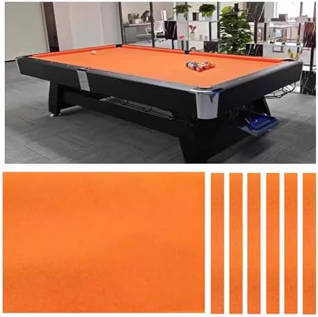 Pre-Cut Pool Table Felt with Cloth Strips for Indoor Sports Games in Home, Club, and Bar