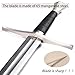 Sharp Blade Medieval Sword Black Western Sword Manganese Steel Blade Total Length 45.66 inches for Display Gift Collection