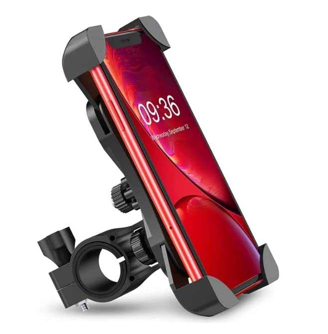 Bike Phone Mount Anti Shake and Stable Cradle Clamp with 360° Rotation Bicycle Phone Mount/Bike Accessories/Bike Phone Holder -Black, Plastic-image-22