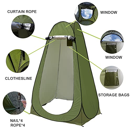 Image of Privacy Shower Tent, Pop up Portable Camping Tent, Outdoor Toilet Changing Dressing Room, Instant Privacy Shelter for Picnic Waterproof Bathroom
