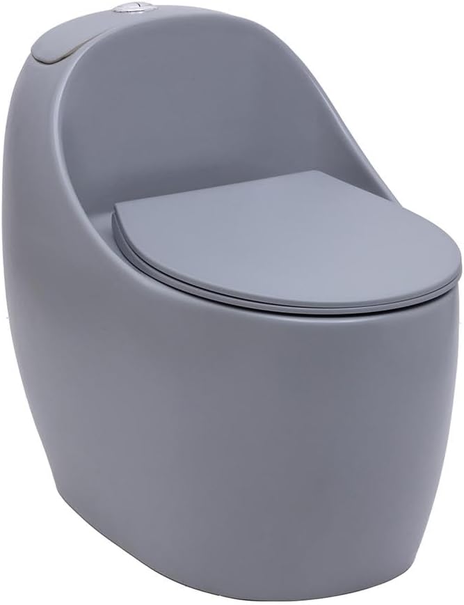 Pingoo.casa - Vaso Sanitário Privada Monobloco Caixa Acoplada Aquarela - Cinza