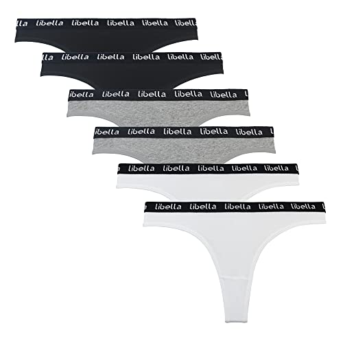 Libella Perizoma Donna Cotone Mutande a Vita Bassa Pacco da 6 3207 BWG M