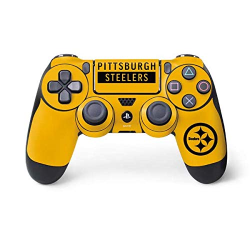 Skinit Decal Gaming Skin Compatible with PS4 Controller - Officially Licensed NFL Pittsburgh Steelers Yellow Performance Series Design