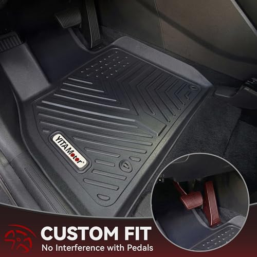 Image of YITAMOTOR Floor Mats for Kia Telluride All Weather 2025-2020 7 or 8 Seater | Custom Fit TPE Rubber Mat, Kia Telluride Accessories Floor Liners Full Set, 1st & 2nd & 3rd Row & Backrest Mat & Cargo Liner
