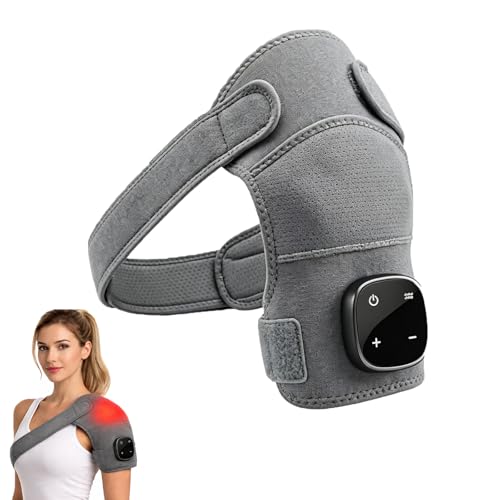 Relevo 3-in-1 Schultermassage Relevo Triple Method Schulter-Massagegerät mit LED-Anzeige Kabellose Schultermassage Gerät mit Wärme und Vibration (Eins)