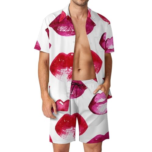 Chemise Hawaïenne Hommes Ensemble Été Évitant la Chaleur avec Short et Pantalon Légers Taille S