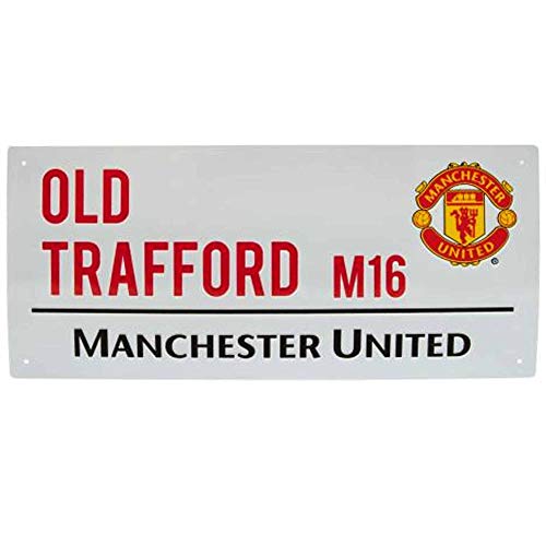 MUFC Official Manchester Utd Stadium Metal Street Sign (40cm