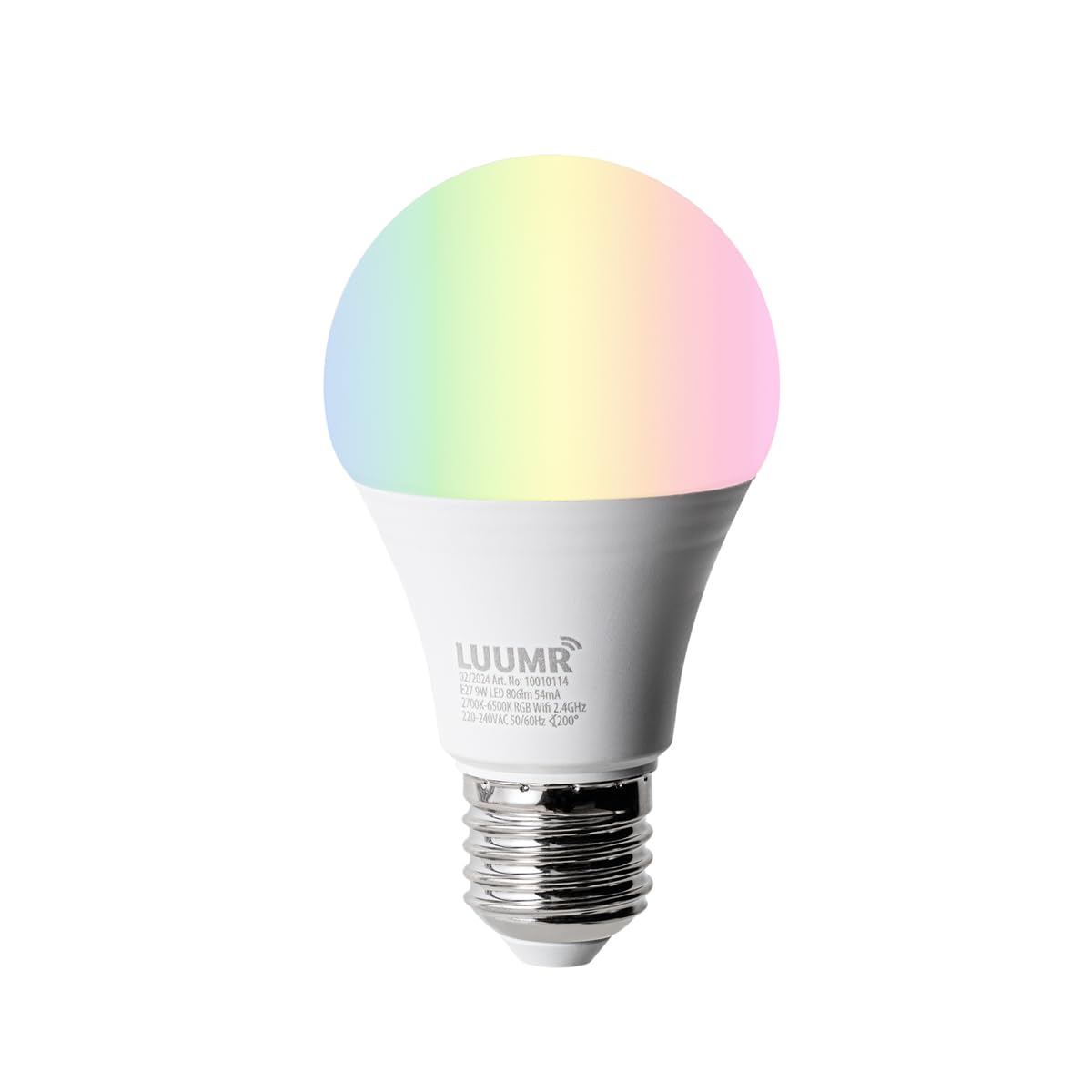 Qazqa - Modern Smart Bogenlampe Stahl I Silber I nickel mattschirm grau inkl. WiFi A60 - Arc Basic I Wohnzimmer - Stahl Rund - LED geeignet E27