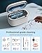 onlikin 35W Ultrasonic Jewelry Cleaner, 45KHz Retainer Cleaner for Jewelry, 5 Timer & 3 Power Modes, Eyeglasses, Rings, Watch Strap, Dentures - 20oz, 304 Stainless Steel Tank, Quiet <38dB (White)