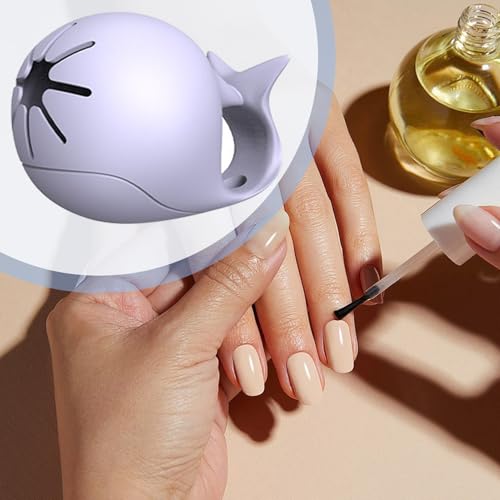 Soporte para botellas de esmalte de uñas de silicona antiderrames 5
