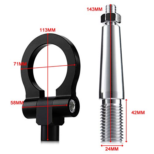 Zwbfu Parafuso da esteira do gancho de reboque no pára-choque dianteiro/traseiro Substituição do gan