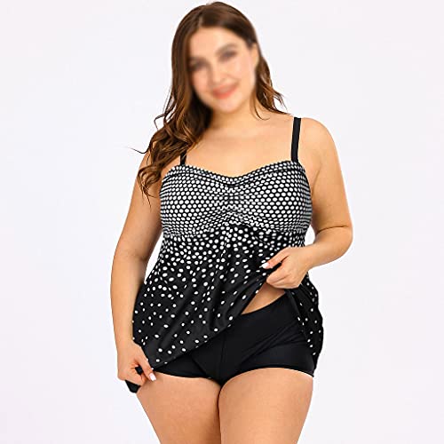 Tankini deux pièces respirant grande taille CLSDRZC pour effacer les complexes à la plage