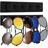 Gelobo 2 Pack Wooden Sunglasses Organizer Wall Mounted - Rustic Sunglass Holder for Wall, RV, Garage Door, Office & Home Decor - Glasses Storage Display Rack Gift for Women, Husband, Sunglass Lovers