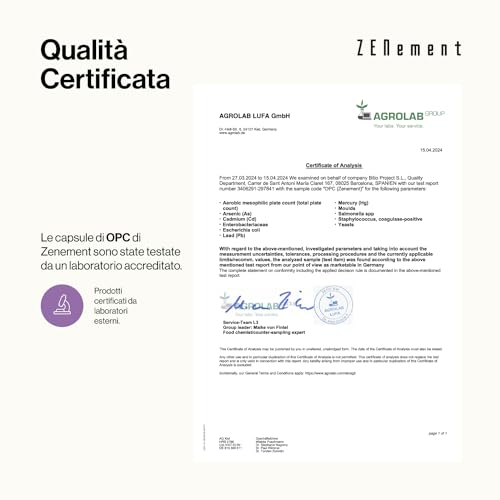 Opc - 1007 Mg Puri Per Dose (2 Capsule) - Estratto Concentrato Di Semi D’Uva (Vitis Vinifera L.) - 95% Proantocianidine - Fonte Di Antiossidanti Naturali - 240 Capsule Vegane - Zenement - 5