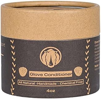 Rhino Wax - Baseball Glove Conditioner (4 oz) - Baseball or Softball Premium Leather Glove Conditioner Prepares Any Youth or Adult Baseball Glove for The Big Game