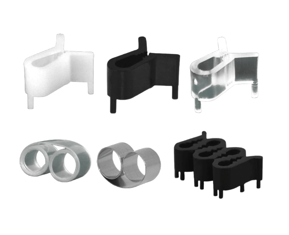 Clips metalográficos for soporte de muestras: consumibles de laboratorio de metal y plástico duraderos for la fijación de muestras en análisis metalográficos(Black Triangular,100pcs)