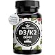 Vitamin D3 + K2 Depot - 180 Tabletten - 99,7+% All-Trans MK7 (K2VITAL®) - Hochdosiert: 5000 I.E. Vitamin D3 & 100 mcg Vitamin K2 pro Tablette - Laborgeprüft, in Deutschland produziert