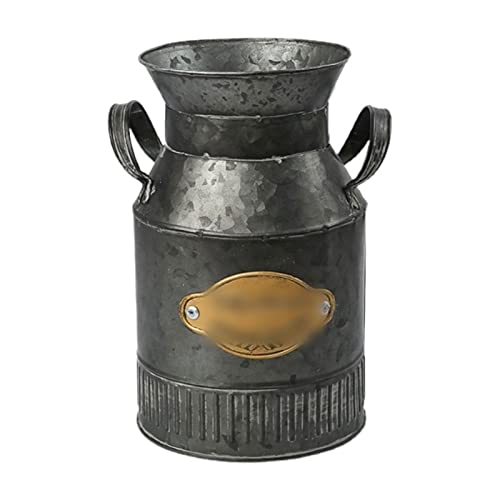 Vase joute rustique en métal au design shabby exclusif pour aménagement haut de gamme