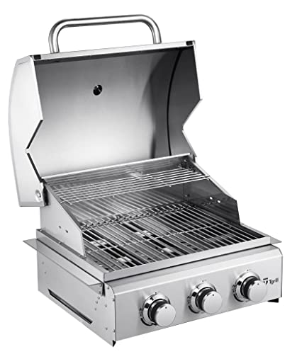 Churrasqueira a gas de embutir em Inox 3 queimadores