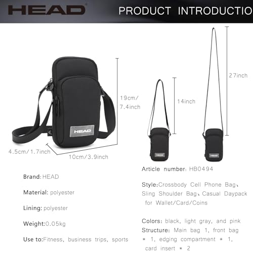 HEAD Mini Waterproof Crossbody Cell Phone Bag for Women & Men, Lightweight Sling Shoulder Bag for Travel/Shopping/Workout4