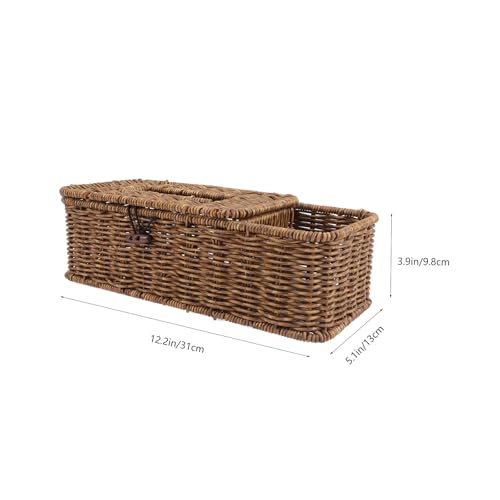 Boîte à mouchoirs en rotin et range-télécommande pour salon