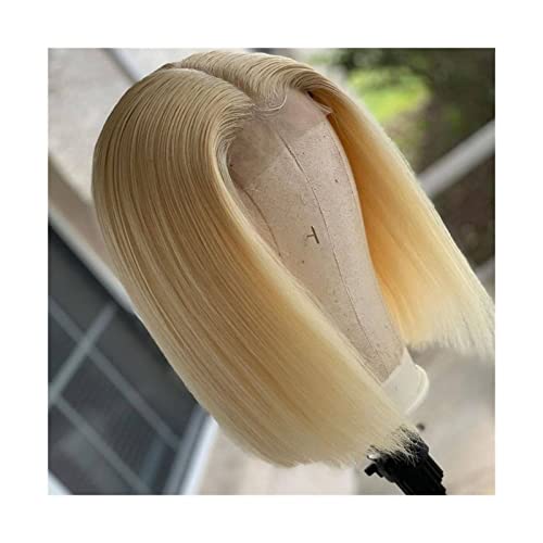 Perücke 13x1 gerade Spitze Front Menschliches Haar Perücken Blondine 613 Kurze Bob Perücke Brazilianische Haare for Schwarze Frauen Prepucked 8-16 Zoll Frontal Honig Perücke Perücken Cover