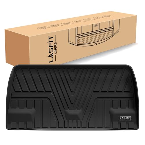 Image of LASFIT Trunk Mat for Honda Odyssey 2018-2026 Mini Passenger Van | Custom Fit Cargo Mat, Waterproof All Weather, Kid & Pet Friendly, Easy Clean for Family Use, Black