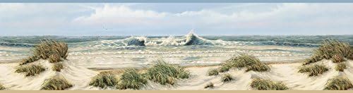 Chesapeake DLR53611B Falmouth Beige Dunes Wallpaper Border