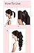 S-noilite Clip In Ponytail Hair Extensions Claw Clip In Ponytail Extention Hairpiece Long Curly Jaw Clip In Ponytail for Women Synthetic Fiber Hair 18 Inch Dark Brown