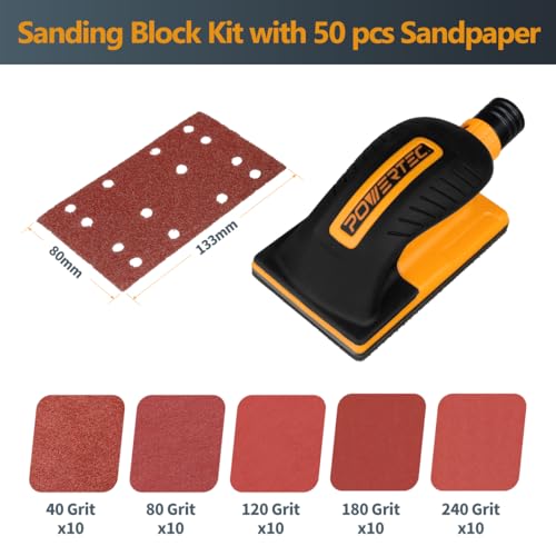 image for POWERTEC Vacuum Sanding Block Set w/ 1