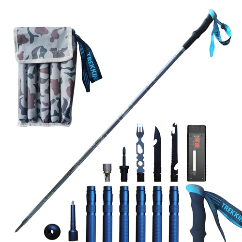 Versatile Trekking Pole with Accessories - Ideal for Hiking with Excellent Foam Grip Lightweight,...