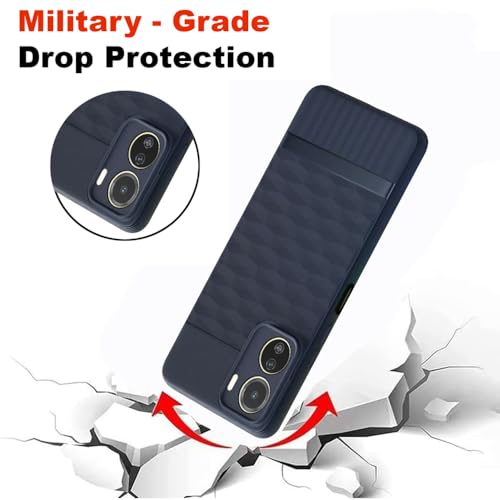 Image of Shockproof Case for Vivo Y16 4G / Y56 5G / T2x 5G | Full Camera Protection | TPU Flexible Back Cover for Vivo Y16 4G / Y56 5G / T2x 5G (Steel Blue)