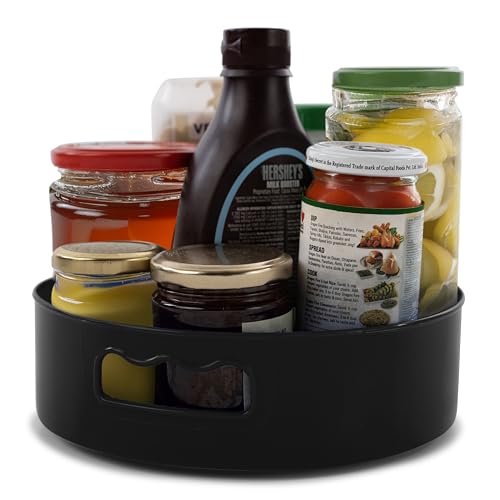 HomeWiz Multi-Purpose 360° Rotating Organizer Tray/Kitchen Organizer/Multi- Function Rotating Tray/Cosmetics Organizer (Black)