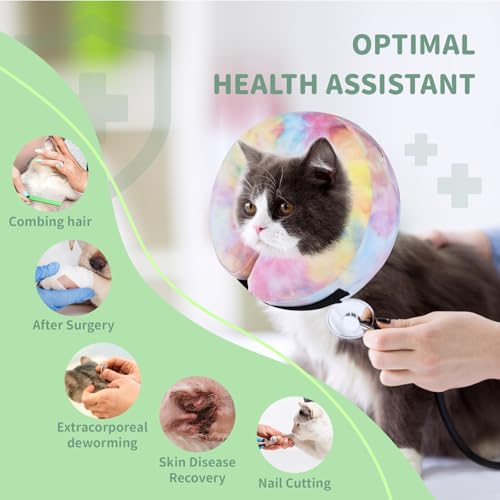 Image of Inflatable Dog Recovery Collar, Dog Cone Collar for After Surgery, Prevent Dogs from Biting & Scratching Wound E-Collars to Help with Healing Soft Pet Recovery Collar Does