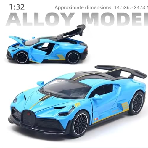 Image of Bugatti Divo 1:32 Exclusive Alloy Metal Pull Back Die-cast Car Diecast Metal Pullback Toy car with Openable Doors & Light, Music Boys Gifts Toys for Kids【Colors as Per Stock】