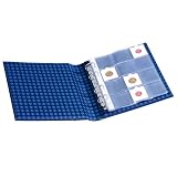 album euro optima  Leuchtturm 312455 Álbum para cartones de Monedas Optima, diseño Classic con 10 Hojas Transparentes, Azul