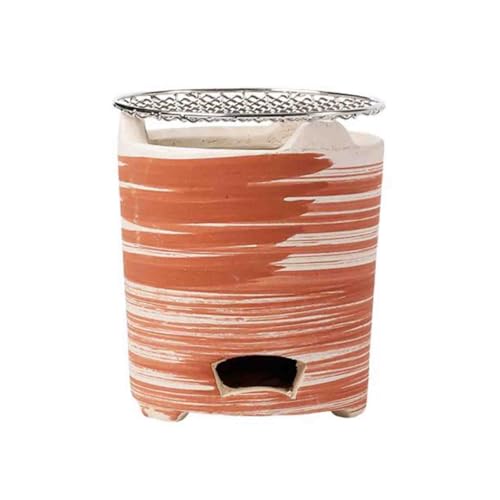 Réchaud à charbon de bois en argile pour barbecue de table et camping