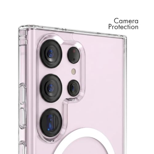 Image of DIZORO Crystal Clear Magnetic Compatible with Samsung S23 Ultra Case with Anti-Yellow Anti-Scratch | Shockproof Transparent Cover