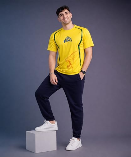 Image of SHODOX Men's IPL Cricket Jersey Dot Knit Breathable Half Sleeve Sports Fit T-Shirt Lightweight Relaxed Fit Athletic Team Wear Summer 2026 Poly Blends