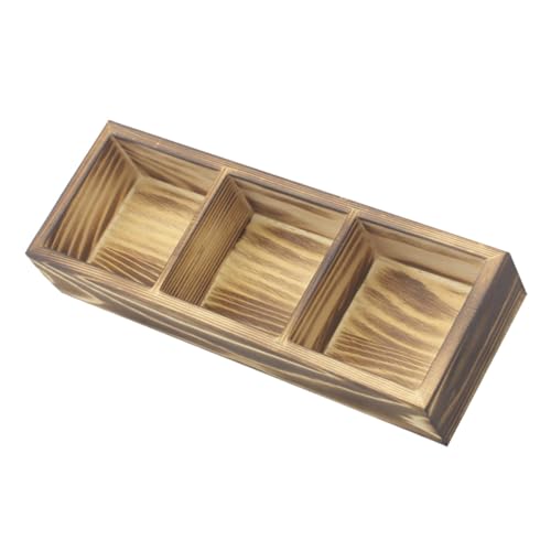 Garneck Wooden Tea Bag Holder with Compartments Versatile Storage Organizer for Tea Coffee Sugar Packets Kitchen Cabinets Countertops and Offices