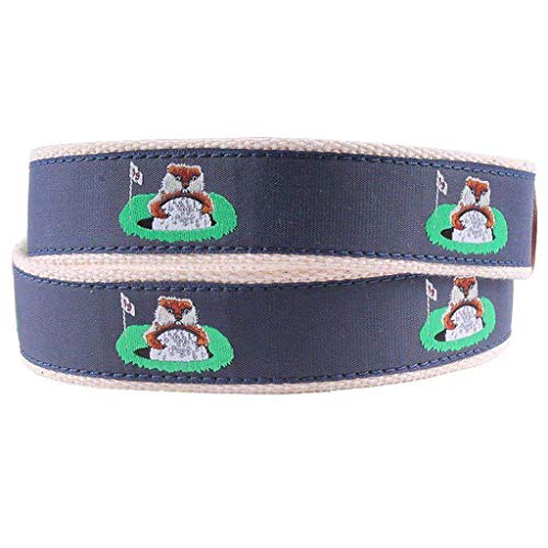 COUNTRY CLUB PREP Caddyshack Leather Tab Belt in Navy2
