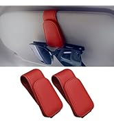 Porta Occhiali Per Auto Magnetico 2 Pezzi: Accessorio In Pelle Per Visiera Parasole, Tiene Occhiali, Biglietti E Penne - 4